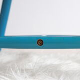 Pair of vintage Scandinavian Windsor chairs with blue bars