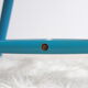 Pair of vintage Scandinavian Windsor chairs with blue bars