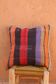 Coussin haïk en laine rayé multicolore