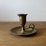 Brass hand candle holder
