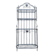 Old wrought iron garden shelf for plants