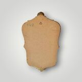 Vintage shell mirror in golden resin - 52 x 33 cm