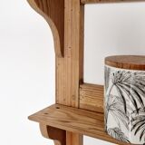 Old wall or standing shelf in solid pine