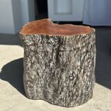 Pair of lychee stools forming a coffee table