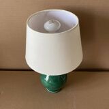 Old green ceramic lamp