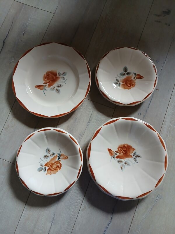 4 plats anciens Digoin et Sarreguemines