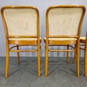 Ensemble de 4 Chaises en Bois Cintré No. 811 après Hoffmann, années 1990