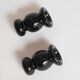 Pair of glass candle holders