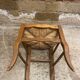 Vintage Provençal Chair Old Wood + Woven Straw Seat