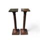 Pair of old fluted wooden pedestals