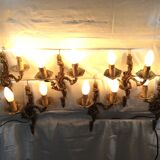 Pair of bronze sconces louis XV style