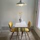 Teak, yellow, Danish dining chairs