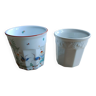Deux pots à confiture porcelaine