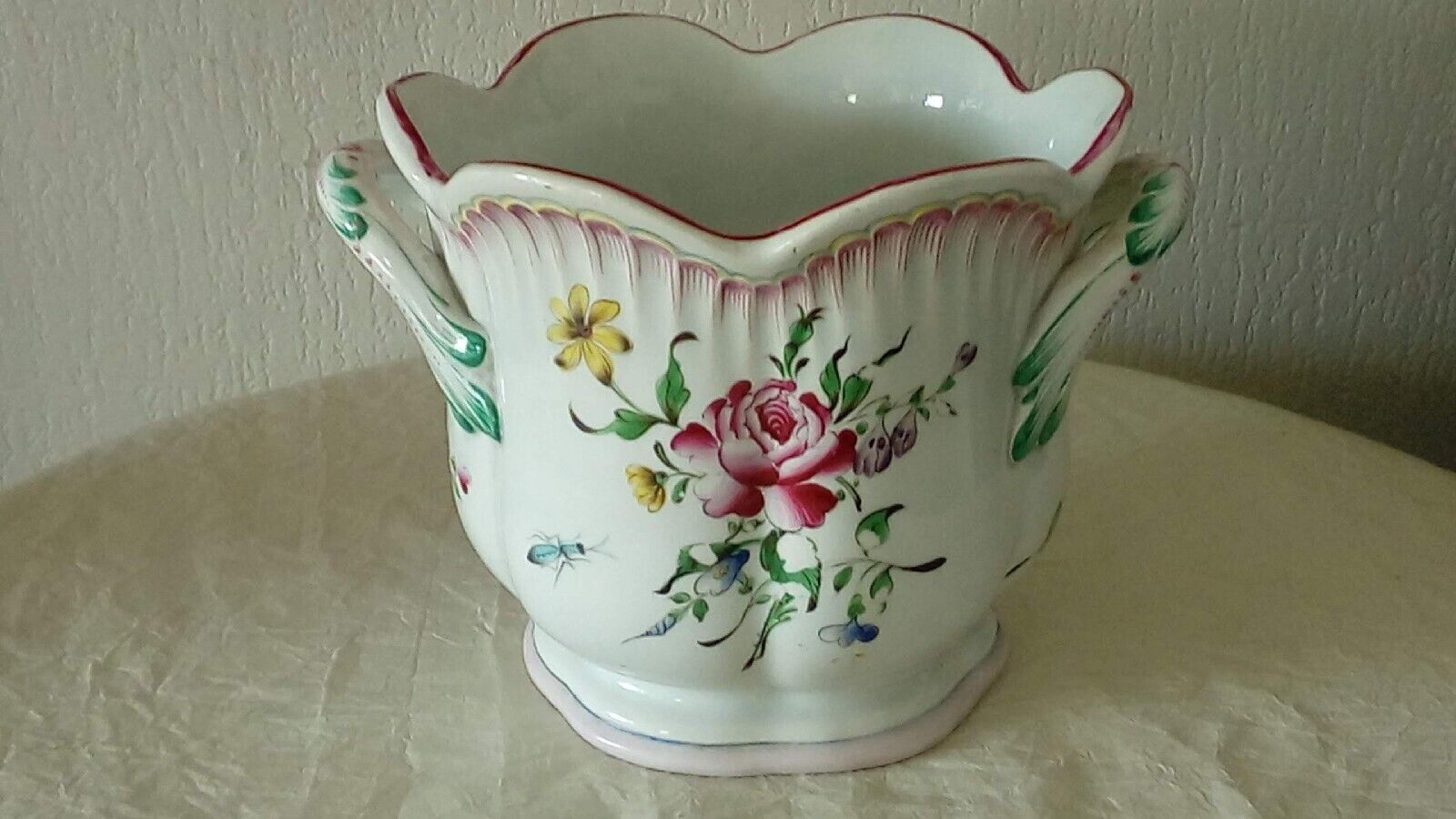 Luneville earthenware plant pot
