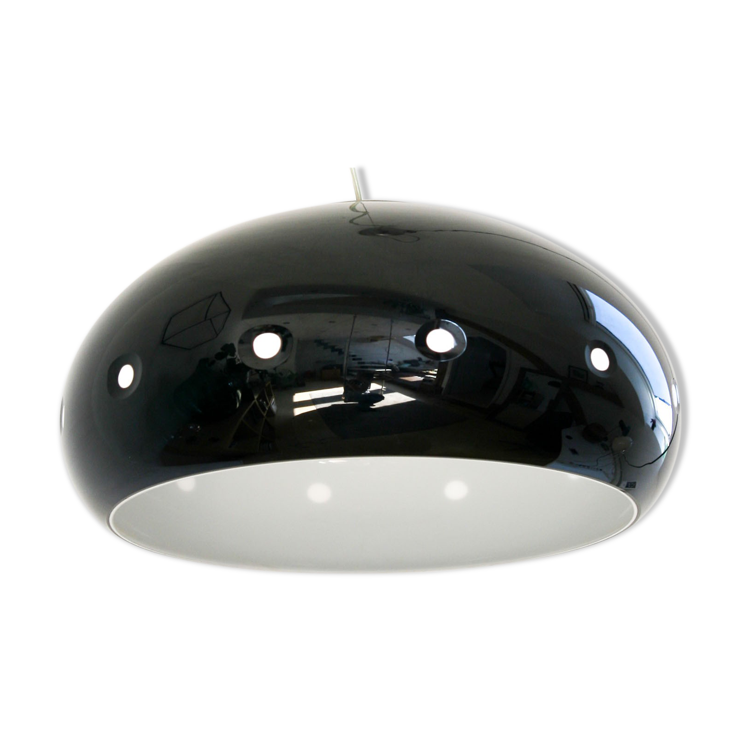 Suspension en verre noir