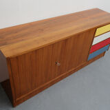 1960s sideboard with colored drawers