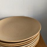 Flat stoneware plates