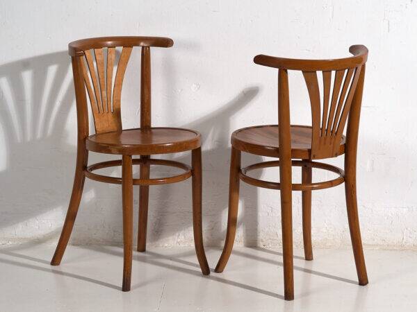 Chaises à café anciennes de style viennois (vers 1920). Ensemble de 2 pièces #1