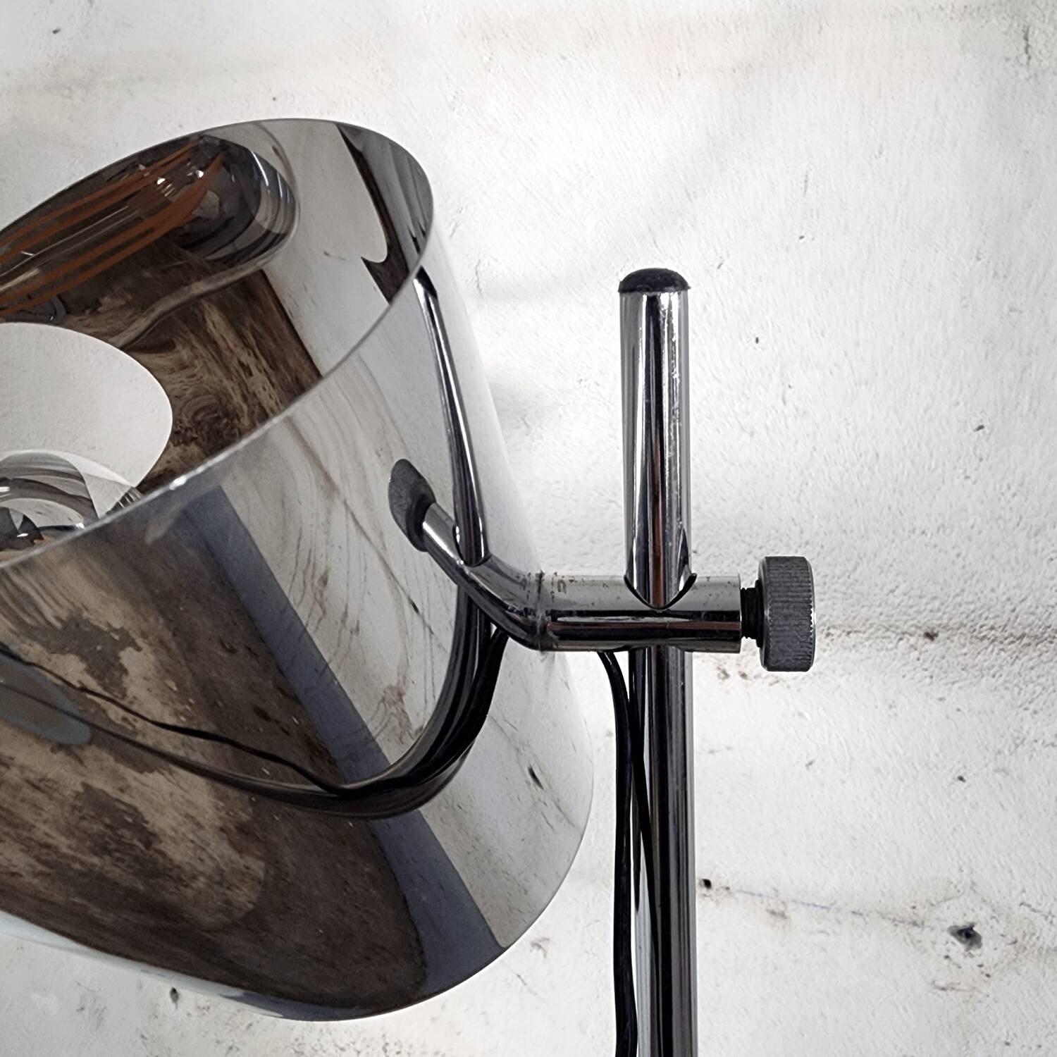 1970s Chrome Lamp Base — Space Age Design