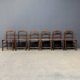 Ensemble de six chaises de cuisine anglaises anciennes