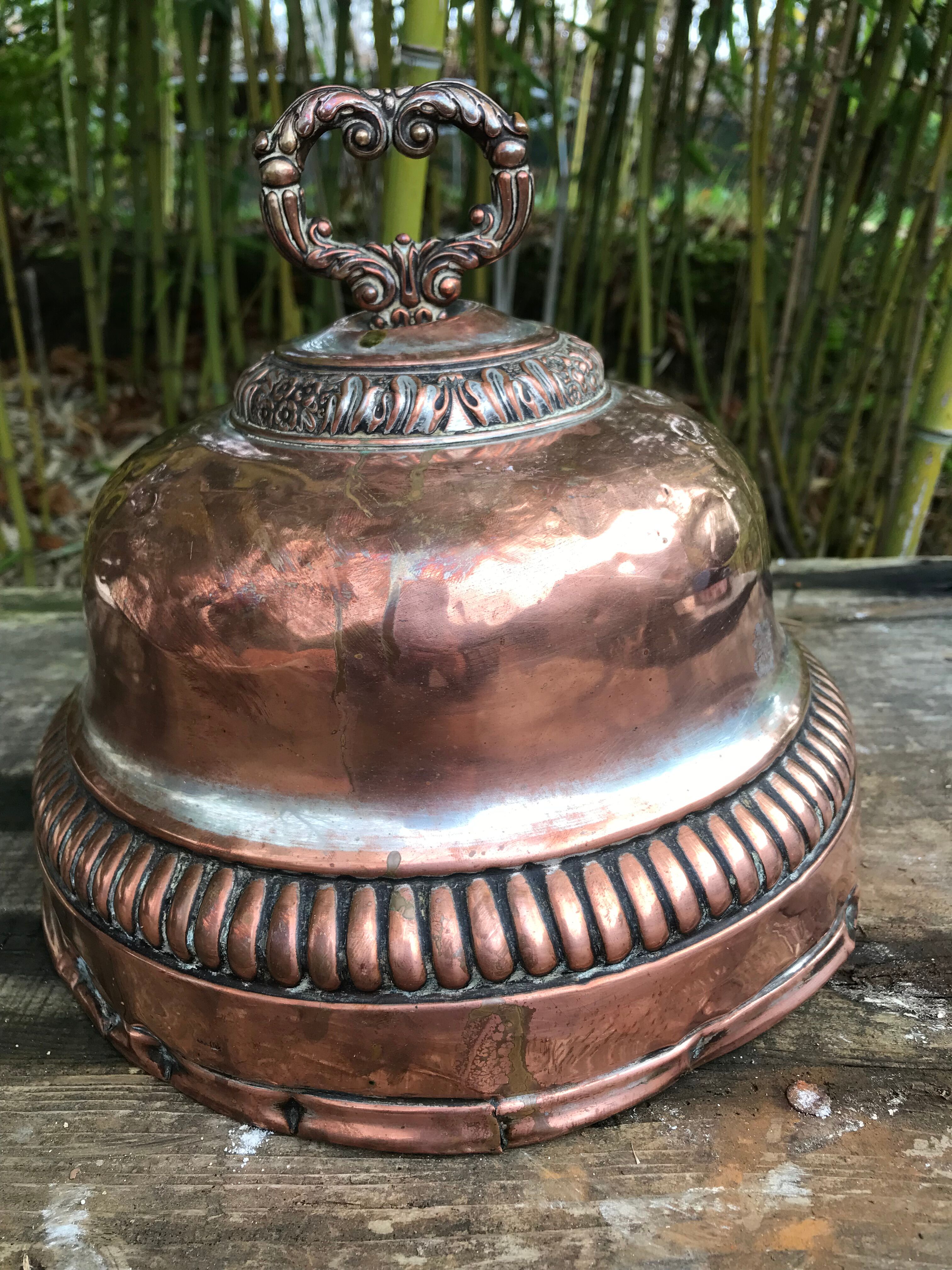 Old copper bell, copper kitchen utensil