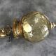 Chandelier vintage ceiling lantern in textured yellow glass and golden brass