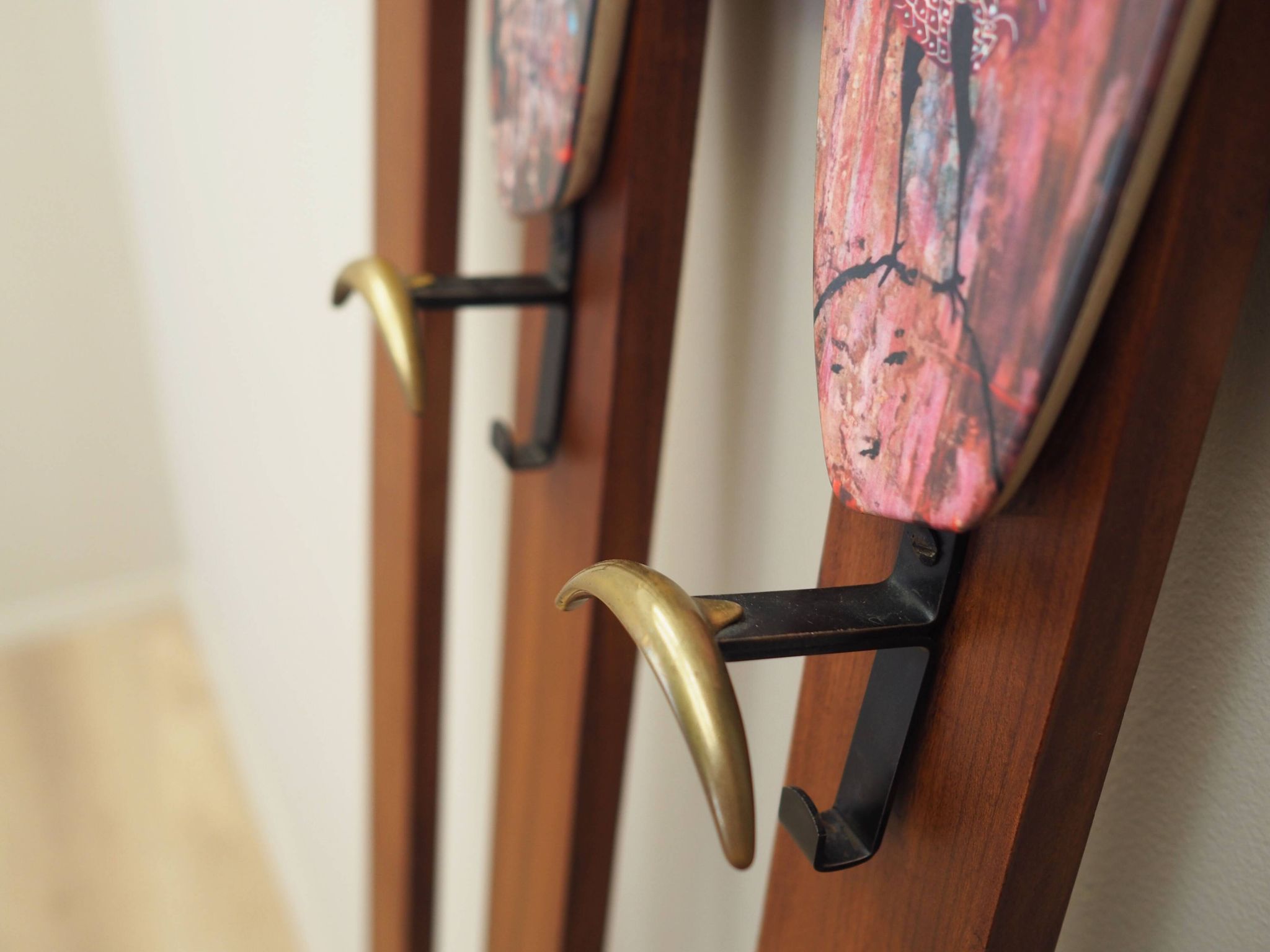 Teak hanger, Danish design, 1970s, production: Denmark