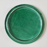 Green ceramic straw effect trivet