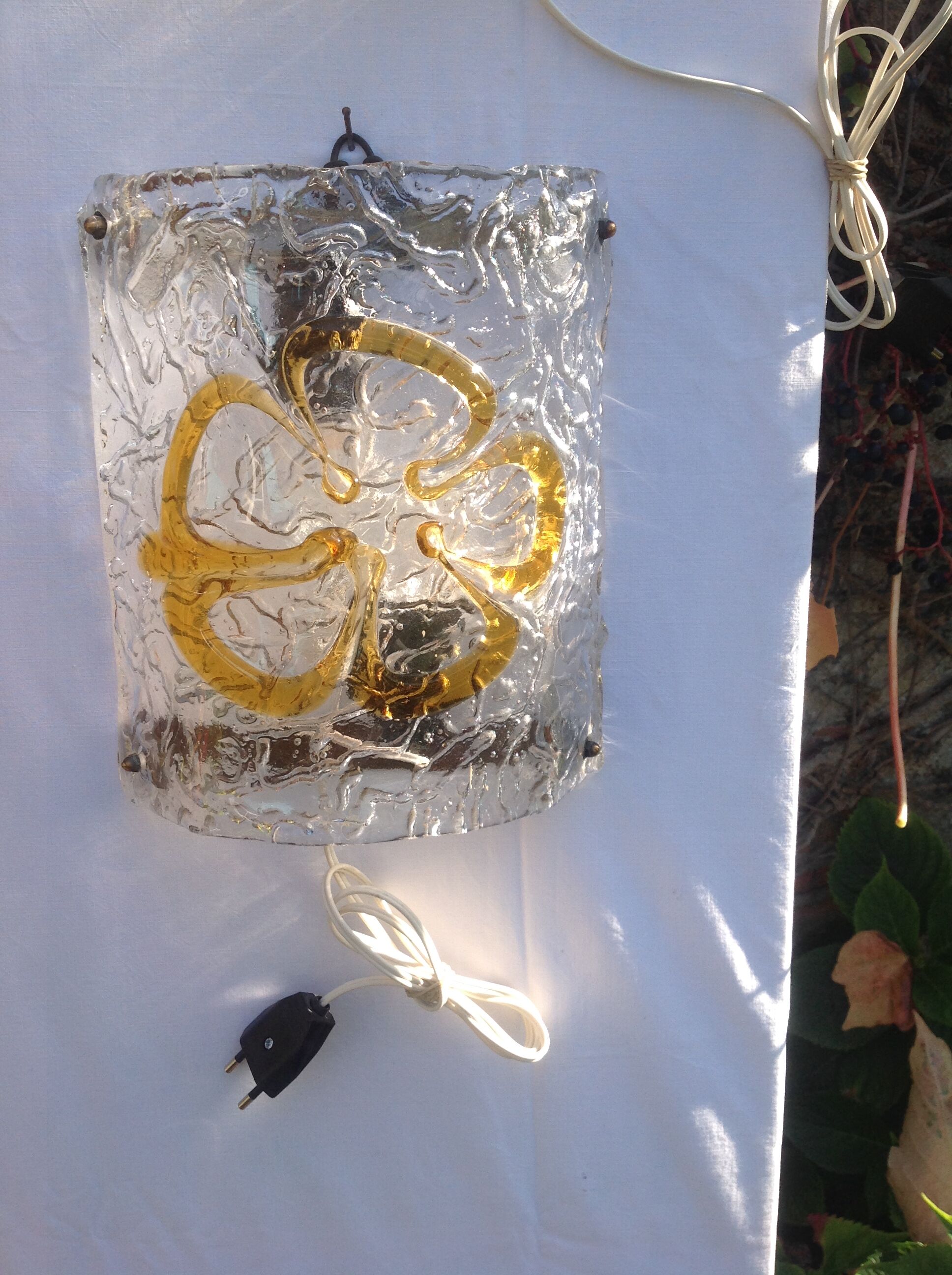 Pair of vintage sconces in Murano