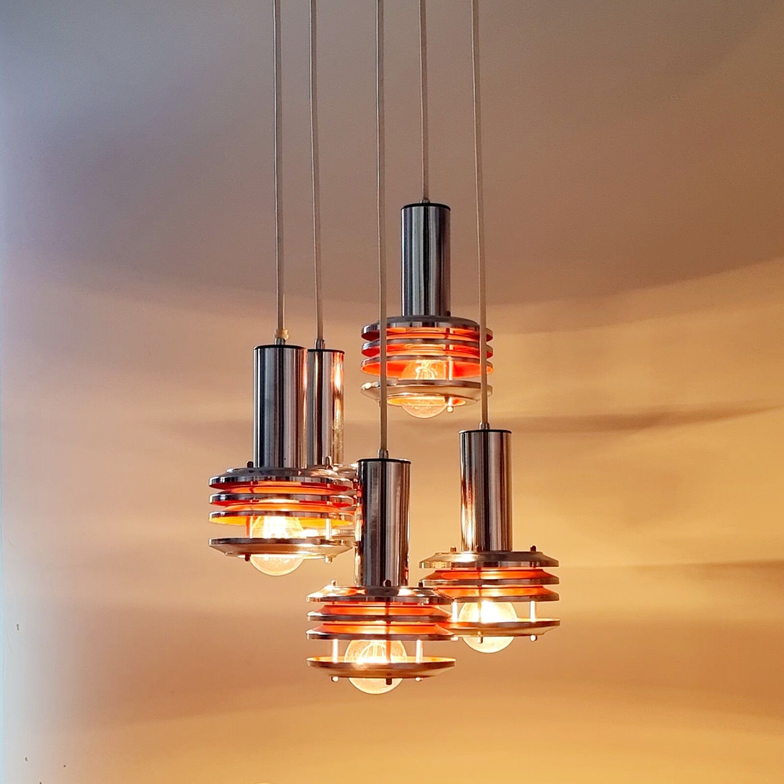 Space Age Cascading Pendant by Polam, 1960s/1970s