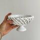Openwork white porcelain bowl