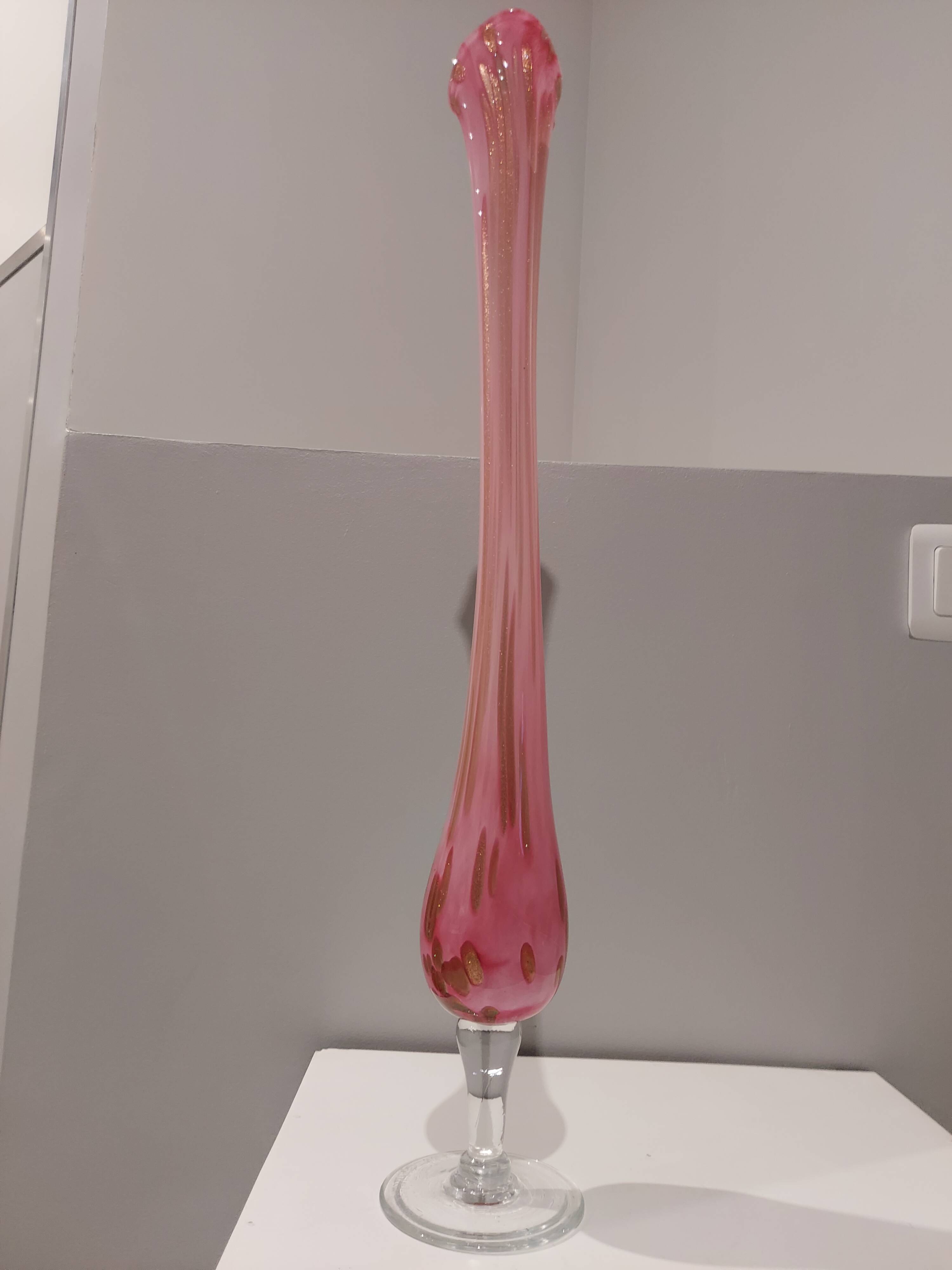 Soliflore in blown glass of art Eze