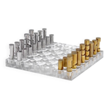 Modernist French Acrylic Glass Chess Set, 1970s, Set of 17