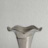 Small silver metal vase