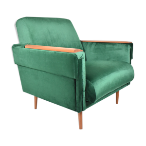 Fauteuil vintage en velours,