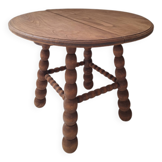 Table basse, bout de canapé à pieds bobines