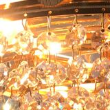 Brass and crystal chandelier by Palwa, 1960