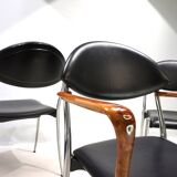 Set of four Coro dining chairs by Luigi Origlia, 1980