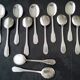 12 sfam silver metal ice cream spoons
