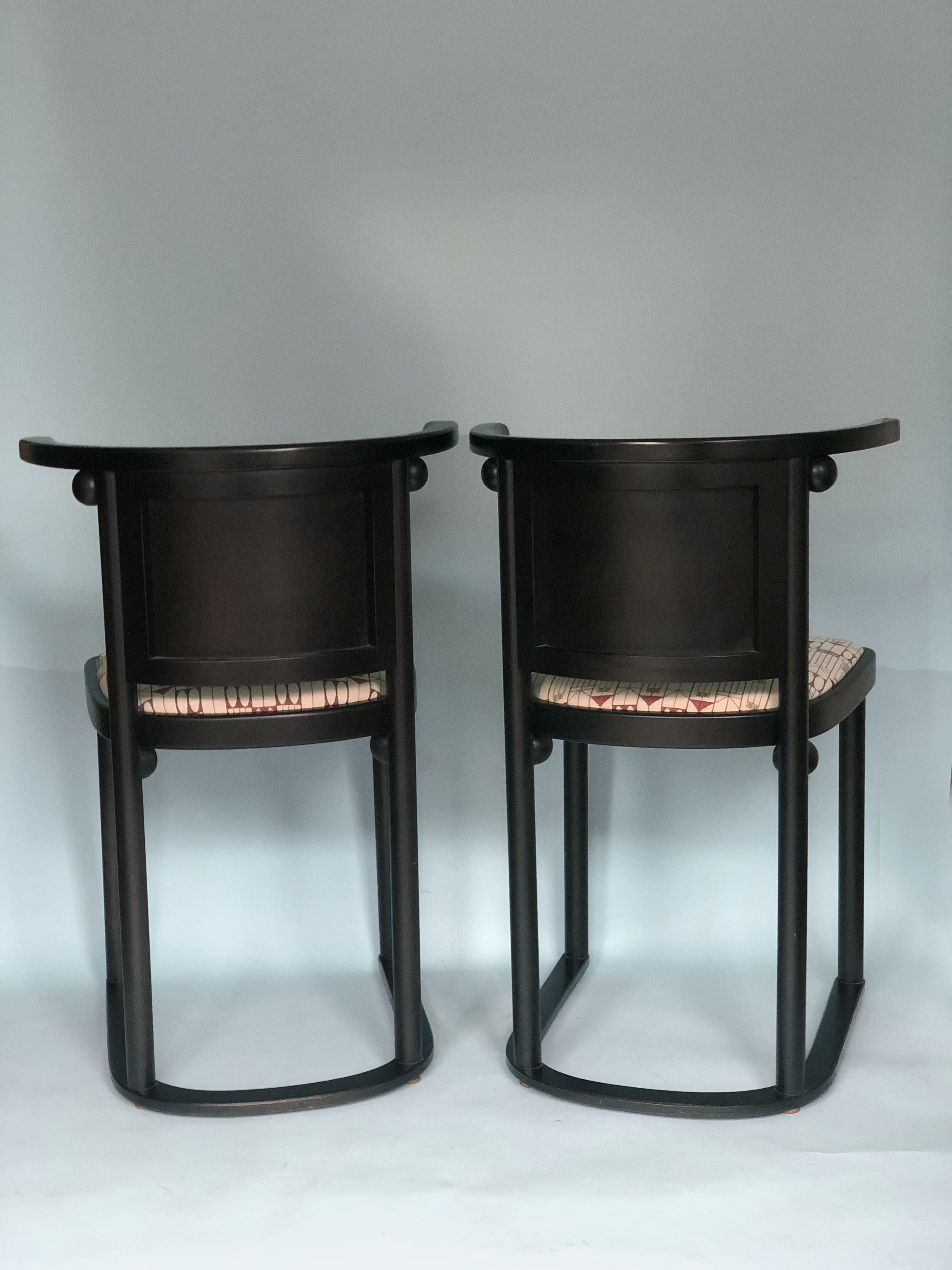 Set of 4 Josef Hoffmann Cabaret Fledermaus Dining Chairs For Wittmann Austria