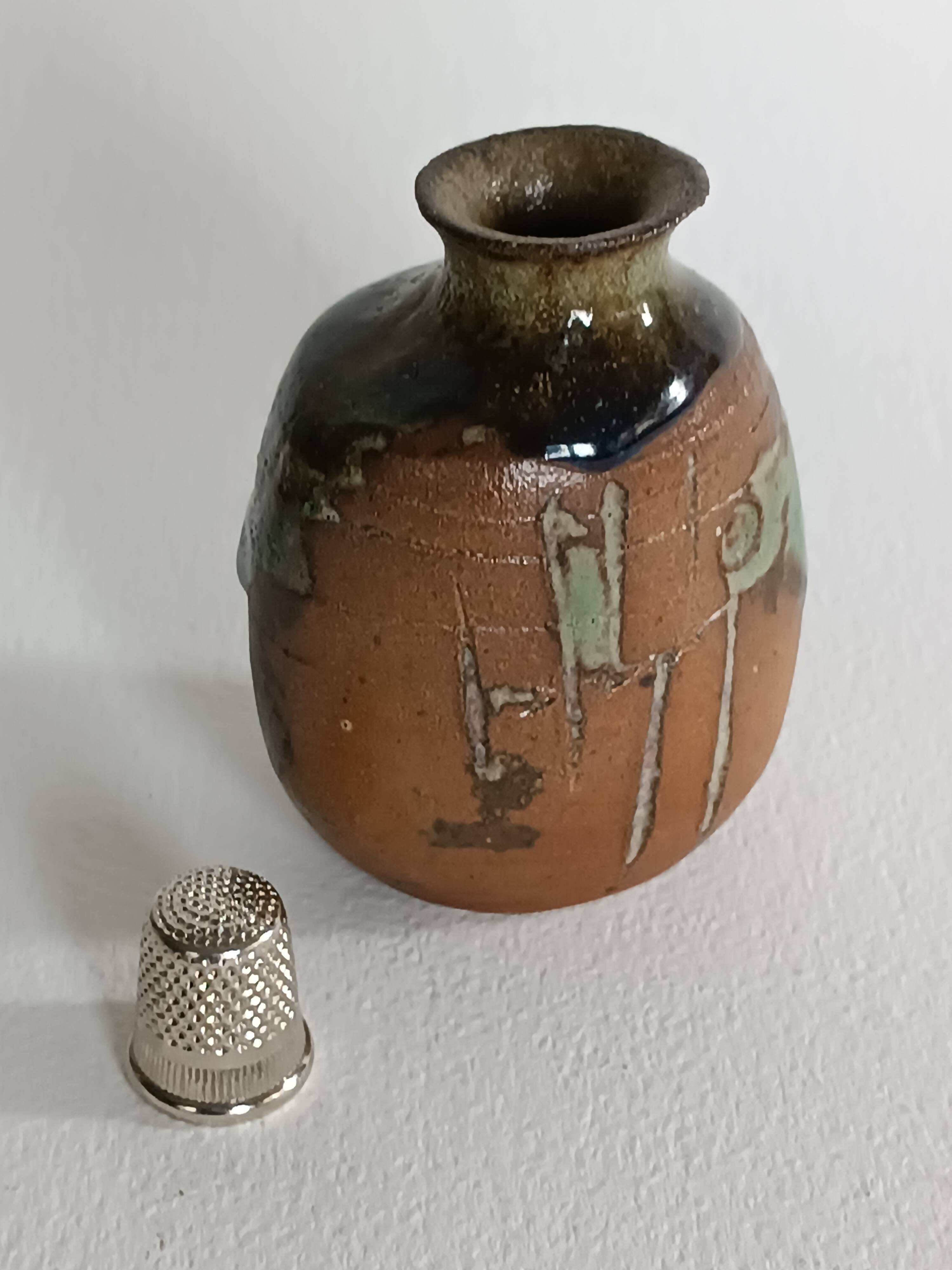 Michel delmotte miniature vase display object 1979