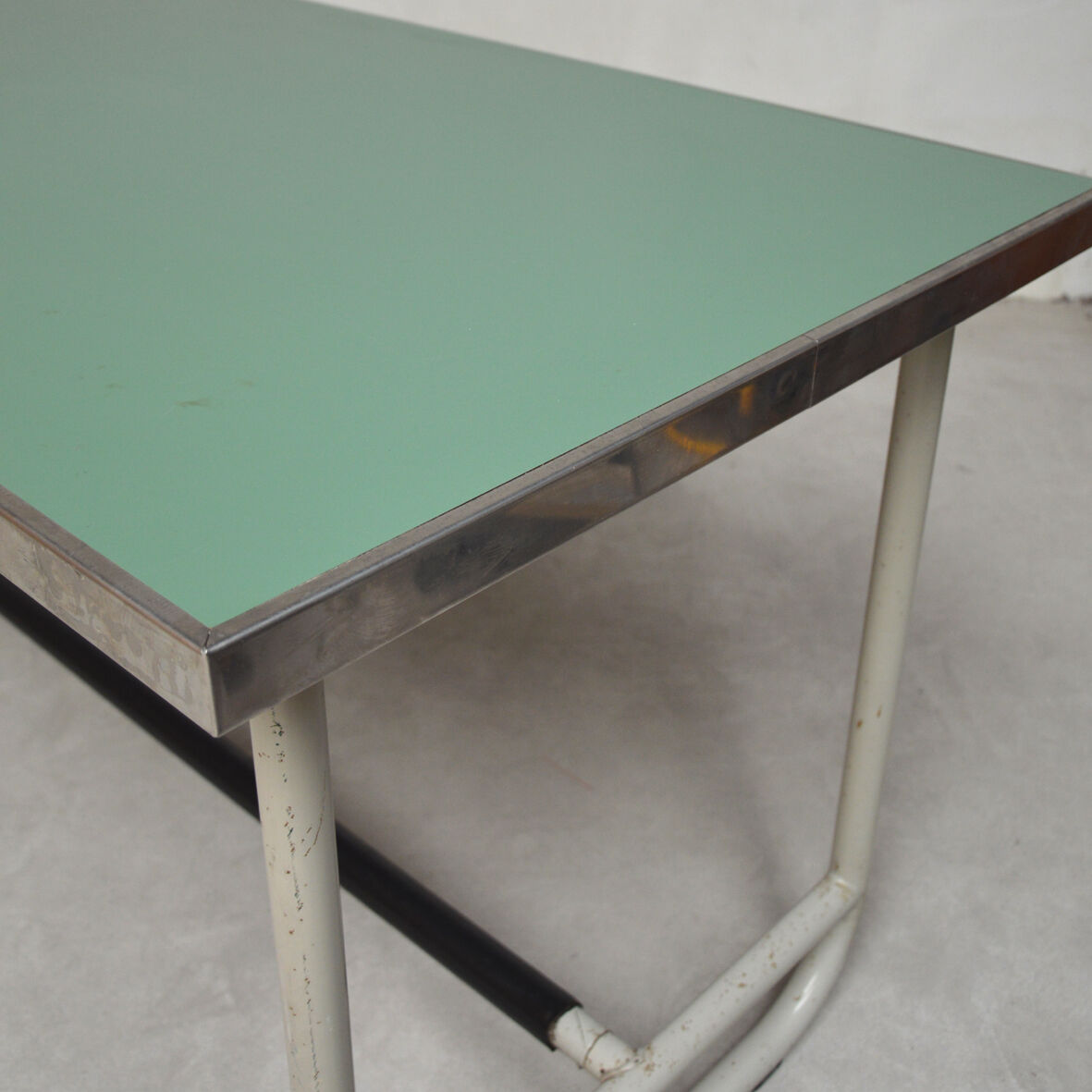 Old metal post desk, 1970