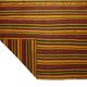Grand Turkish Vintage Kilim Striped Red and Yellow 326 x 196 cm