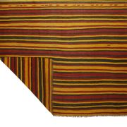Grand Turkish Vintage Kilim Striped Red and Yellow 326 x 196 cm