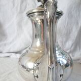 Christofle teapot, coffee pot silver-plated metal 19th art nouveau