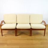 3 Chauffeuses Formant Banquette Danoise de Grete Jalk Édition Glostrup 1960