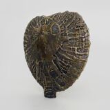 Large vintage ceramic heart-shaped vase signed 80s 35X38 cm