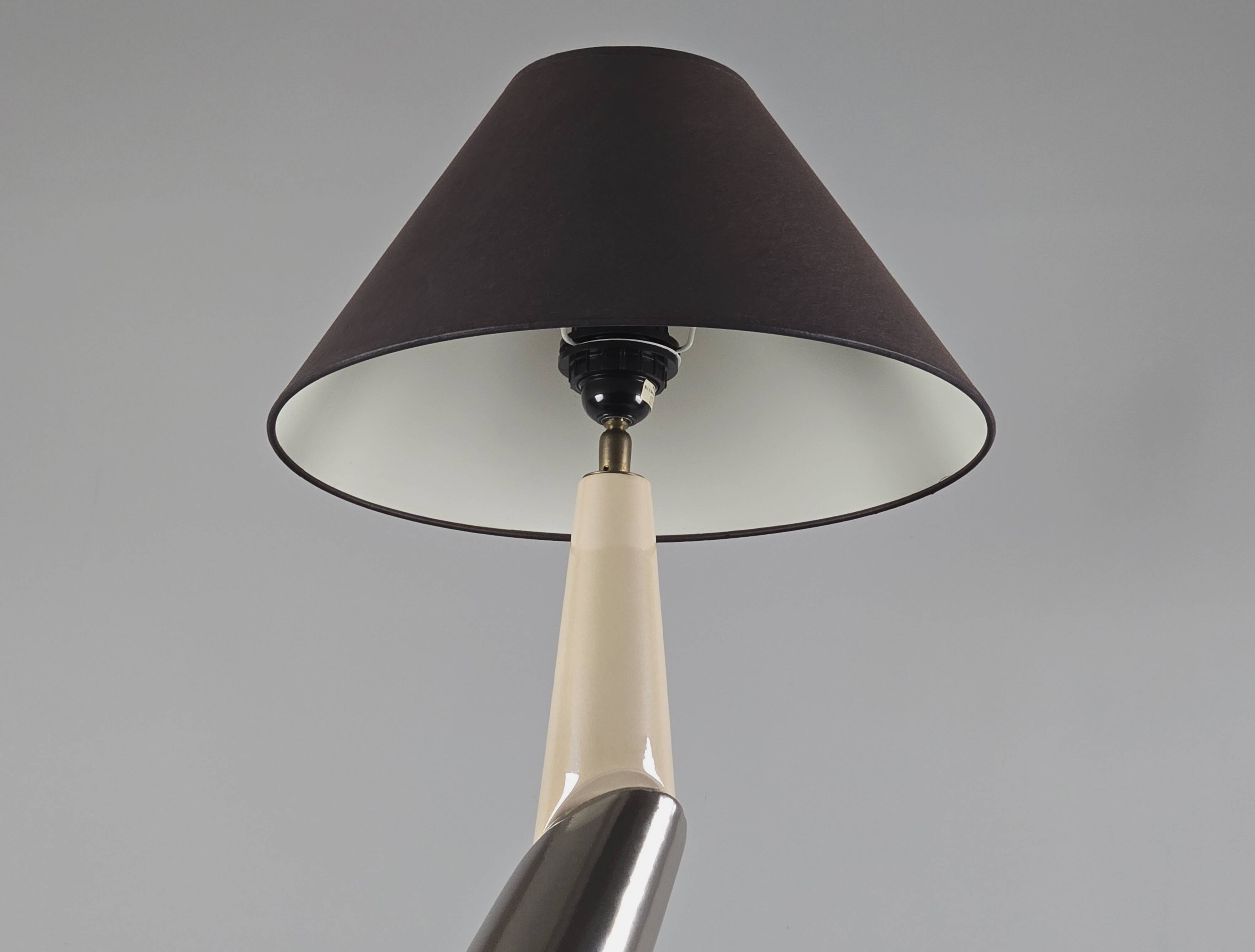 1980s Postmodern Ceramic Table Lamp by François Chatain.