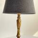 Chic bronze lamp with vintage gold patina