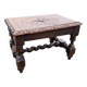 Low Stool Footrest Antique Wood Oak Louis XIII